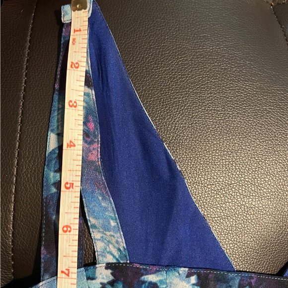 Silence + Noise Abstract Print Blue Sleeveless Mini Dress - Size 0 - Picture 11 of 11